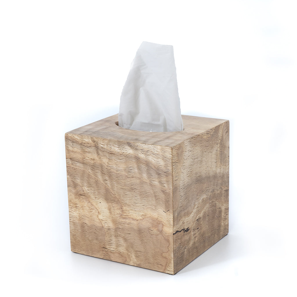 [LIMITED]Curly Oak Tissue Box Cover, Lacquer