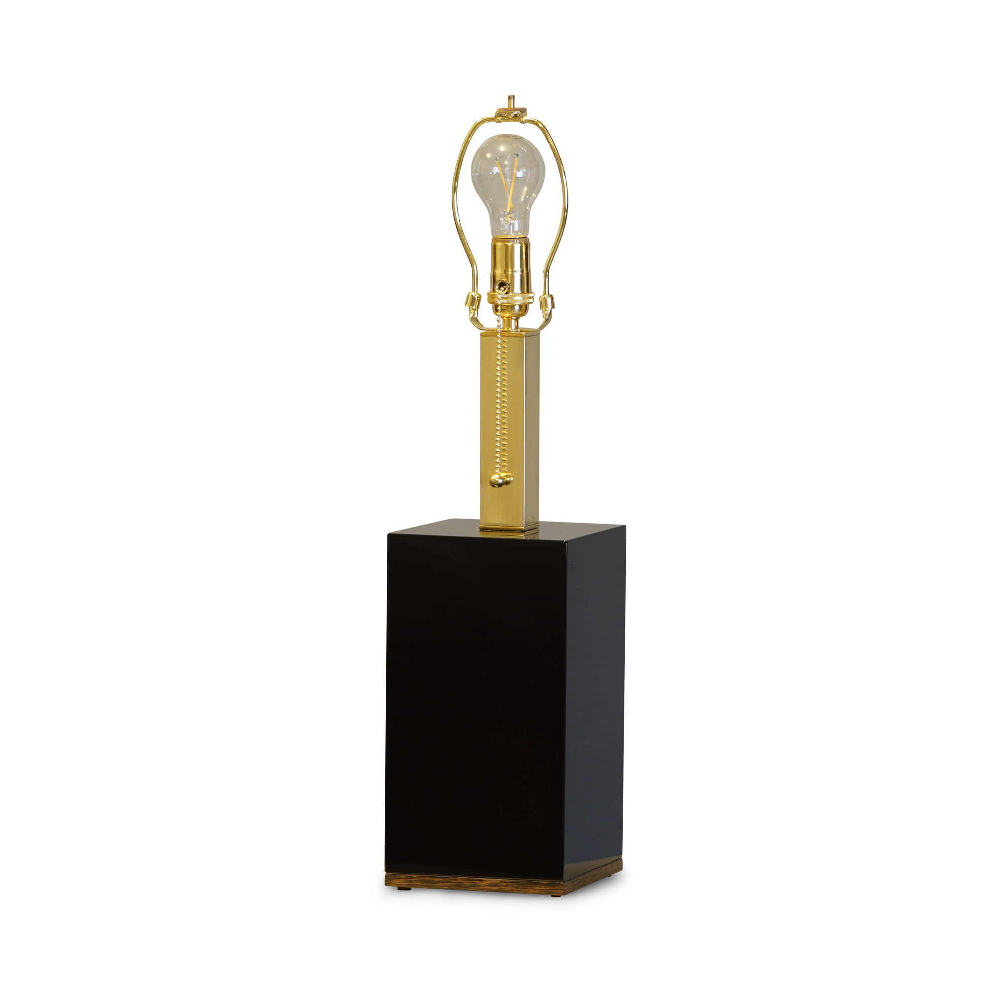 Dark Parchment lamp with high end brass fixtures