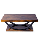 Exotic wood coffee table made from gon kalo alves. 