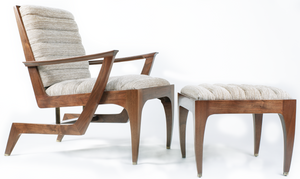 Walnut Lounge Chair. Handmade in USA by Kahl Wood Decor
