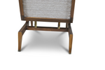 Handmade Walnut & Brass Slipper Chair